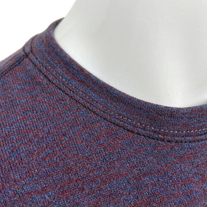 T-shirt à manches courtes pour homme, couleur marron, col rond, coupe classique, tricoté, décontracté, couleur unie, design avec bordure contrastée, avec poche zippée sur le devant - Product Image 5