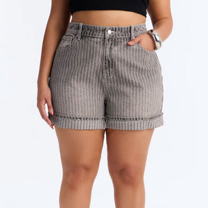 Shorts en jean taille haute respirants pour femme, coupe droite, déchirés, sexy, plusieurs couleurs, service OEM – Nouvelle collection super tendance - Product Image 4