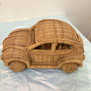 Educational toy vehicle handcrafted wooden <b>cars</b> best seller rattan weave <b>car</b> toys cheapest price - Product Image 1