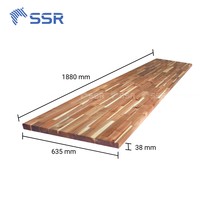 SSR VINA-Encimera de bloque de carnicero de Acacia teñida transparente-Encimera de madera de precio al por mayor de Vietnam