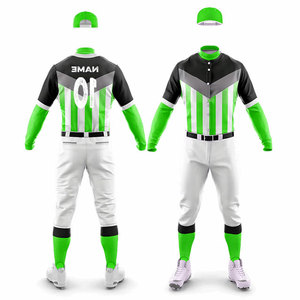 Wholesale Matching Suit Custom Belt Socks Full Sublimation <b>Baseball</b> Uniform Kits Sportswear Athletic Button Up Jersey Design - Product Image 4