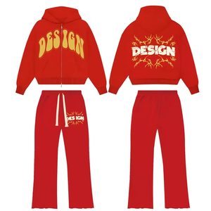 Survêtements d'hiver streetwear de qualité supérieure 2026 – Ensembles personnalisés avec logo pour hommes, sweats à capuche amples et pantalons de jogging pour garçons – Vente en gros - Product Image 2