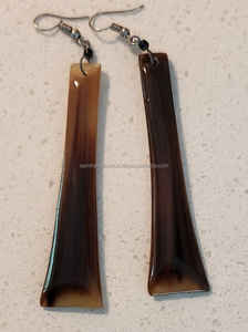 Pendientes Colgantes Artesanales de Cuerno de Búfalo de Alta Calidad, Joyería de Moda para Mujer, Certificados por IGI, Ideales para Fiestas, Hechos en India - Product Image 2