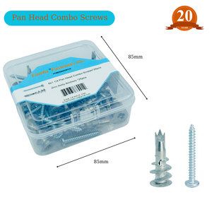 Kit de Fijación de Pared de Alta Resistencia con 25 Anclajes Autoperforantes de Acero Galvanizado para Paneles de Yeso, Diámetro de 5/8 para Concreto - Product Image 1