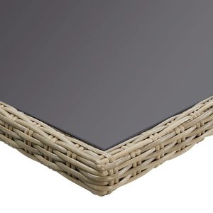78.7 \ "x39.4 \" x29.1 \ "tavolo da pranzo con Patio marrone con vetro e Rattan eleganti tavoli per intrattenere all'aperto - Product Image 5