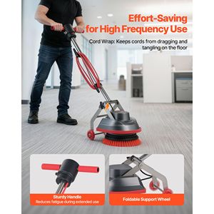 Máquina Fregadora de Pisos Comercial de Uso Pesado - Pulidora y Abrillantadora de Pisos Eléctrica de 2 Ruedas y Pulidora de Alfombras Max 19 - Product Image 5