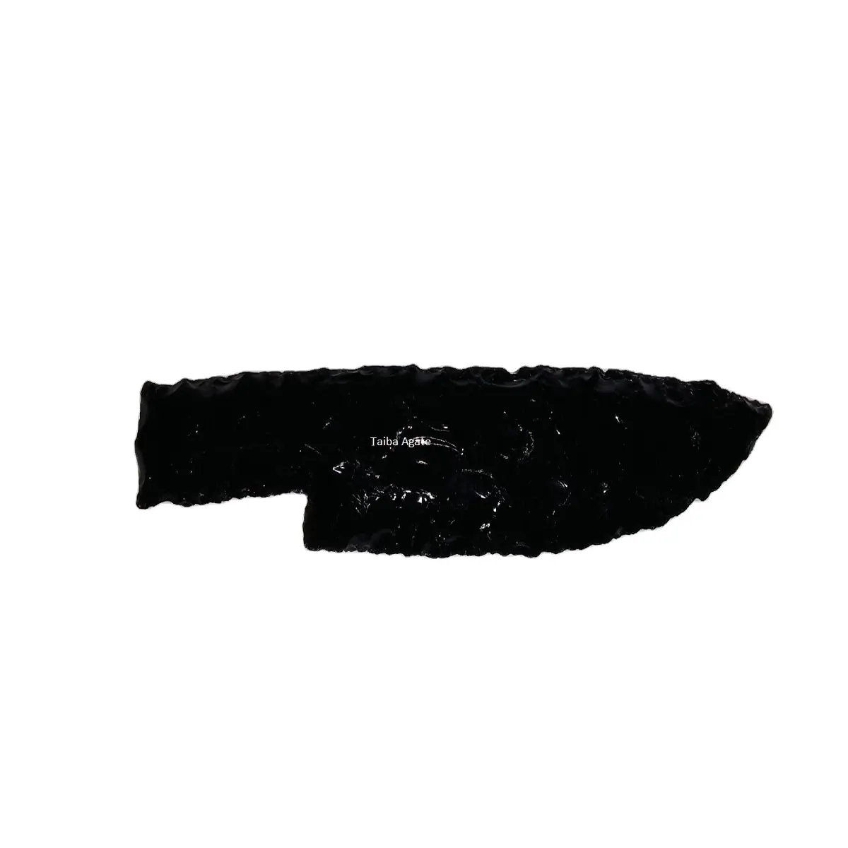 Pierre précieuse Pointe de flèche en cristal d'obsidienne noire Lame de couteau: Couteau à pointe de flèche en obsidienne noire: Pointe de flèche: lame en cristal: lame en agate: couteau