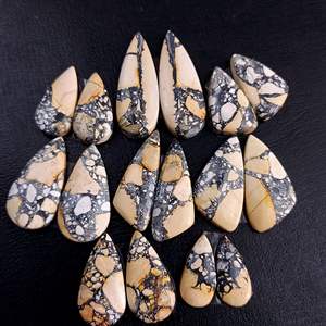Hermosas Gemas Sueltas de Jaspe Maligano Gris en Forma de Cabujón, Lote a Precio de Mayoreo, Joyería de Diferentes Tamaños, Piedra de Jaspe Maligano - Product Image 1