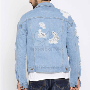 Chaqueta de Mezclilla para Hombre con Cuello Camisero, Color y Talla Personalizables, Talla Grande, Transpirable, Ligera, para Uso en Exteriores - Product Image 2