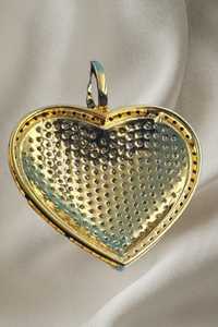 จี้รูปหัวใจโมอิสซาไนต์แบบกำหนดเอง VVS เงินแท้ 925 ชุบทอง จี้ฮิปฮอป เครื่องประดับแบบ Iced Out จี้แบบ Rapper Bust Down สำหรับผู้หญิง - Product Image 4