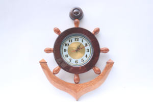 Horloge murale ancre maritime en bois peint/charme nautique intemporel pour la décoration de la maison et du bureau tenture murale - Product Image 6