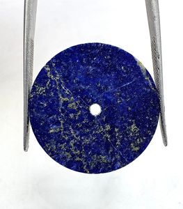 Esfera Plana de Lapislázuli Azul Natural de 31.5 mm, Accesorios de Reloj de Piedras Preciosas de Excelente Calidad, Orificio Central de 2 mm, Sin Perforación - Product Image 5