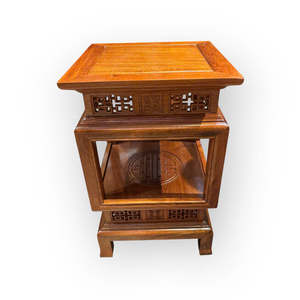 Piédestal carré en bois de rose, de 80 cm de taille. - Product Image 5