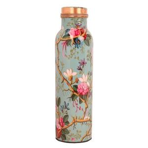 Floral Pattern Customized Large Capacity Eco-Friendly <b>Metal</b> Thermos Copper Lid Portable Travel <b>Water</b> <b>Bottle</b> Contemporary Design - Product Image 5