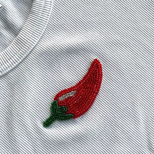 Parche Bordado a Mano para Mujer, Top Corto Rosa de Verano, Decoración Floral, Cuentas de Vidrio, Lentejuelas, Vida Marina - Product Image 1