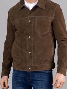เสื้อแจ็คเก็ตหนังกลับสีน้ำตาลสำหรับผู้ชาย รุ่น Seaton - Product Image 1