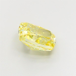 Diamant synthétique de laboratoire de 3,03 carats, taille coussin, jaune intense fantaisie, clarté VS2, excellente taille, certifié IGI, diamant synthétique non monté - Product Image 3
