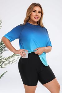Maillots de bain pour femmes, ensemble 2 pièces, chemise de bain à manches courtes et short, maillot de bain pour femme, Rash Guard - Product Image 6