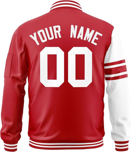 Vestes universitaires à manches en similicuir, vestes de baseball pour garçons, personnalisables, vente en gros - Product Image 5