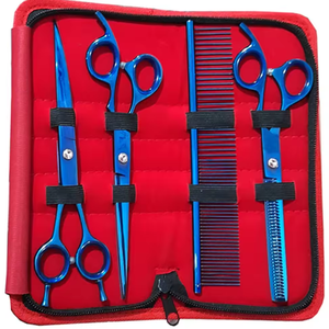 Kit de Coiffure Professionnel à Domicile : Ciseaux de Coiffure, Ciseaux à Effiler, Peigne et Étui pour Hommes - Product Image 1