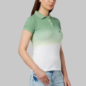 Women's Cotton Polo Shirt Solid Pattern <b>Short</b> <b>Sleeve</b> Breathable Casual Knitted Top <b>Button</b> <b>Up</b> Summer Wear 2026 - Product Image 1