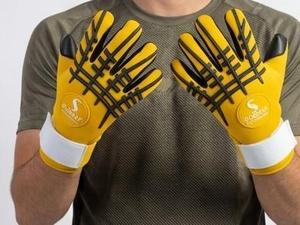 Guantes de Portero de Fútbol SUBHAY, Amarillos y Negros, de Cuero PU, Antideslizantes, con Dedos Completos, Correa de Muñeca Ajustable, Unisex, Equipo Deportivo - Product Image 6