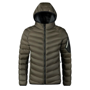 Men's <b>Winter</b> Canvas Puffer <b>Jacket</b> <b>Waterproof</b> Windproof Stand Collar Casual Coat with Long Fabric Brand New Best Selling - Product Image 3