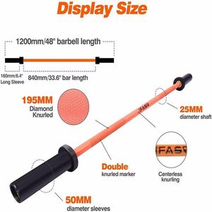 For Olympic 4Ft Solid Iron Fitness Barbells Weightlifting Barbell with Bar Plates - Product Image 3