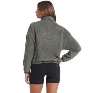 Chaquetas Sherpa de Invierno para Mujer, Fabricante Personalizado de Alta Calidad, Ropa Urbana, Moda Hip Hop, Chaqueta Corta con Cremallera y Manga Larga - Product Image 2