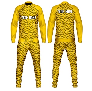 Chándal moderno de sublimación para hombre con cremallera, ropa deportiva de manga larga con chaqueta con cremallera y pantalones a juego para entrenamiento deportivo. - Product Image 6