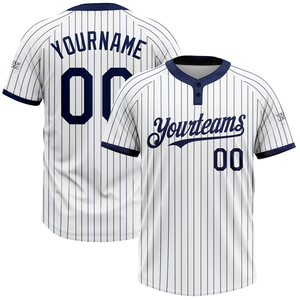 Maillot de softball OEM imprimé par transfert thermique, à deux boutons, 100 % polyester respirant, avec nom d'équipe personnalisé - Product Image 1