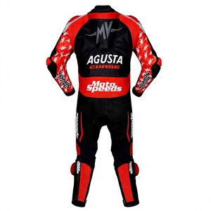 ชุดแข่งรถมอเตอร์ไซค์ MV Agusta Leathers WSBK ทำจากหนังจิงโจ้ ได้รับการรับรอง MotoCP พร้อมอุปกรณ์ป้องกัน สำหรับขับขี่มอเตอร์ไซค์แบบมืออาชีพบนสนามแข่ง/ชุดจั๊มสูท - Product Image 2