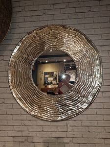 Espejo de Pared Rectangular con Marco Hecho a Mano, Moderno y Ecológico, Acabado Dorado, M.F. EXPORTACIONES INTERNACIONALES Modelo MF-AB-495 para - Product Image 4