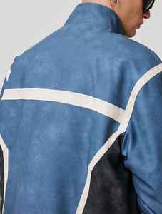 Blouson de moto en cuir pour homme, logo personnalisé, respirant, coupe-vent, manches longues, pour la conduite hivernale, course automobile, couleur personnalisée - Product Image 5