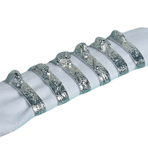 Lot de 6 Anneaux de Serviette de Luxe en Feuille d'Or – Élégants Supports Métalliques en Forme de Feuille pour Mariages, Fêtes, Noël et Dîners - Product Image 4