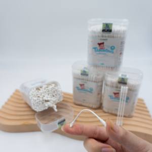 Hisopos de Algodón Suave de Doble Punta Plegables con Mango de Papel, Seguros para Oídos y Nariz, para Bebés Recién Nacidos, Marca Dr. Papie, OEM/ODM - Product Image 4