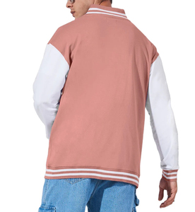 Blousons de baseball d'hiver personnalisés avec logo pour hommes – Style universitaire brodé, tendance, patchwork vintage - Product Image 2