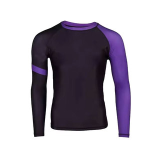 Chemise de sport à manches longues pour homme, 100% polyester, séchage rapide, noire, taille adulte - Product Image 5