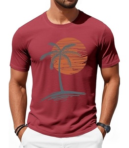 T-shirt décontracté imprimé à manches courtes en coton tricoté 100 % pour homme, anti-boulochage, écologique, prix de gros, Bangladesh - Product Image 1