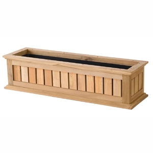 Jardinière rectangulaire surélevée en bois pour extérieur, bac à fleurs, pot de jardin, bac à plantes pour terrasse et balcon - Product Image 1