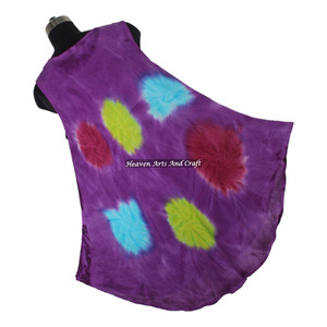 Modern Tie Dye Rayon Long Dress <b>Beach</b> Wear Lady Boho <b>Tunic</b> Tie Dye Long Maxi Hand Made Dress With Sleeveless Tie Dye Dress - Product Image 6