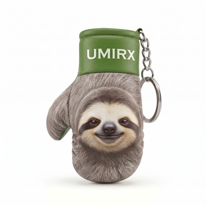 Llavero de Guante de Boxeo Miniatura de Perezoso, Divertido y Adorable, Regalo para Amantes de los Perezosos, Colgante para Bolsa, Logotipo Personalizado - Product Image 1