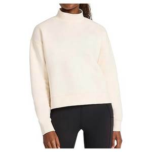 Sudadera de Forro Polar con Cuello Alto para Mujer, Ropa de Calle de Invierno, 100% Algodón Ecológico, Transpirable, Mangas Largas, Ligera, Personalizable - Product Image 5