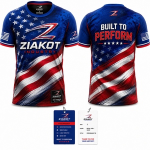 ZIAKOT industry New design Men's Custom Aqua Orange-White Performance <b>T</b>-<b>Shirt</b> - Product Image 5