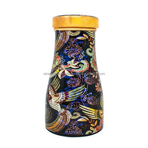 Alta demanda esmalte impreso Ayurveda beneficios para la salud tarro de agua de cobre y jarra para dormitorio en diseño y tamaño personalizados - Product Image 2