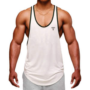 100% Premium Cotton 240gsm Vintage Casual Style Loose Fit Breathable <b>Sleeveless</b> Tank <b>Top</b> for Men Custom Logo Plus Size - Product Image 3
