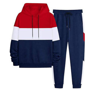 Ensemble de sweat-shirts brodés pour hommes, sweat-shirts et pantalons de survêtement, 100% coton respirant, de haute qualité, décontracté, sport, gym - Product Image 1