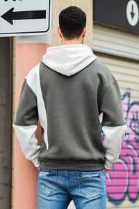 เสื้อฮู้ดผู้ชาย ONETEN APPARELS แขนเสื้อแบบแร็กแลน ทรงปกติ ผ้าฝ้ายฟลีซ สวมใส่สบาย สไตล์สตรีทแวร์ สีพื้น น้ำหนัก 240 กรัม - Product Image 4