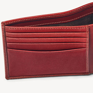 ODM Service Direct Sale OEM Customized Logo Slim Genuine Leather <b>Wallet</b> <b>for</b> <b>Men</b> Soft Business Card Holder - Product Image 6