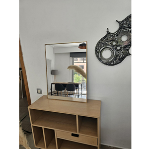 Espejo de Maquillaje de Vidrio Transparente con Acabado Dorado para Decoración de Mesa, Decoración del Hogar, Tamaño Personalizado a Precio Accesible - Product Image 6